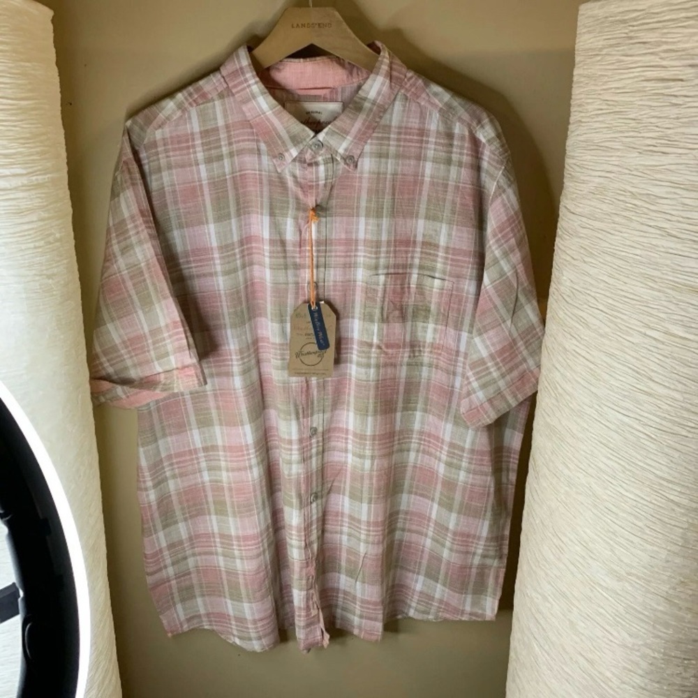 NEW NWT Original Weatherproof brand button down SS men’s shirt 2 XL